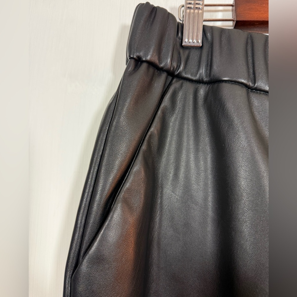 a new day Women’s Size Large Black Faux Leather Pants - Picture 2 of 7